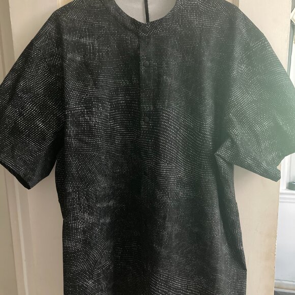 Lululemon Men’s Airing Easy Stand Collar Shirt Digital Drift Black Multi - Picture 12 of 14